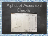 Alphabet Recognition Assessment Checklist