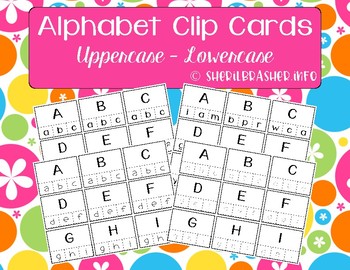 Preview of Alphabet Recognition Clip Cards | Uppercase - Lowercase | Matching