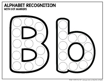 Alphabet Recognition Dot the Letter - Upper and Lower by Jeanne Martelle