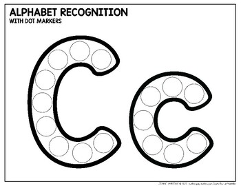 Alphabet Recognition Dot The Letter - Upper And Lower By Jeanne Martelle