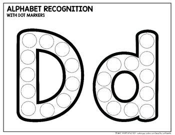 Alphabet Recognition Dot the Letter - Upper and Lower by Jeanne Martelle