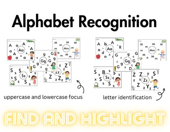 Preview of Alphabet Recognition I Uppercase/Lowercase/Identification