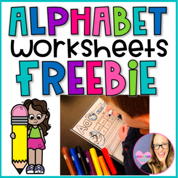 Preview of Alphabet Letter Recognition Worksheet FREEBIE- Distance Learning