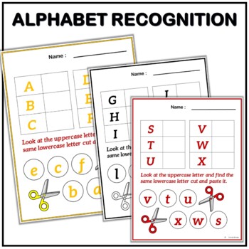 Preview of Alphabet Recognition Worksheets