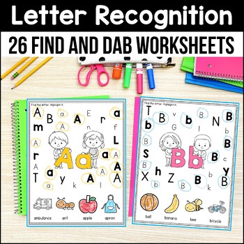 Preview of Alphabet Recognition Worksheets Letter Identification and Sounds Activities
