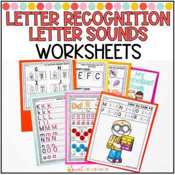 Preview of Alphabet Recognition and Letter Sounds Phonics Worksheets