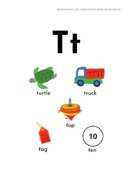Alphabet Recognition and Tracing Worksheets- Letter Tt Printable PDF