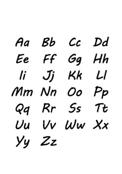 Alphabet Reference Sheet by Easy-Readers for ESL | TpT