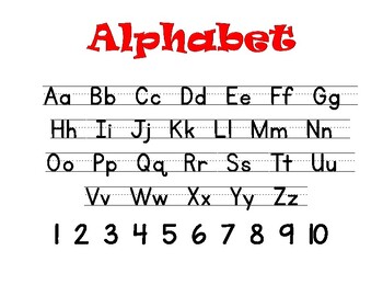Preview of Alphabet Resource