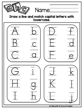 alphabet review no prep by preschool printable tpt