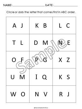 Alphabet Review Worksheets, Alphabet Practice, Kindergarten Assessment ...