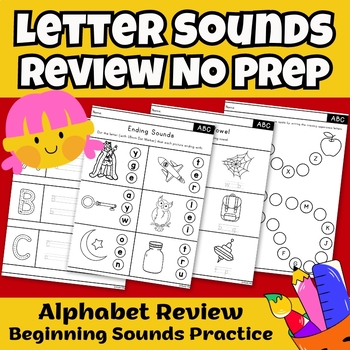 Preview of Alphabet Review  | Letter Sounds Review No Prep | Beginning Sounds Practice