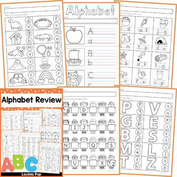 Preview of Alphabet Review | Letter Sounds Review No Prep Worksheets