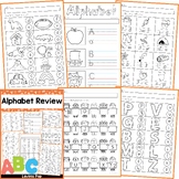 Alphabet Review | Letter Sounds Review No Prep Worksheets