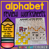 Alphabet Review Sheets - A-Z Letter Identification and Practice