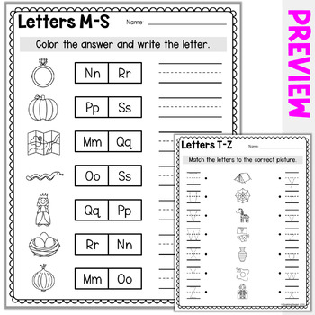 alphabet review worksheets by sparkling english tpt