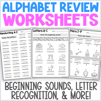 Preview of Alphabet Review Worksheets