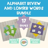 Alphabet Review and Longer Words Game bundle- Aligns with 