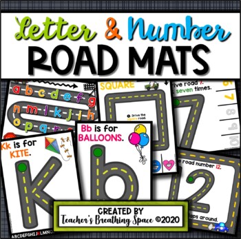 Preview of Alphabet Road Mats  |  Road Tracing Mats for Letters, Numbers 1-20 & Shapes