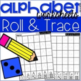 Alphabet Roll and Trace Worksheets - Letter Recognition & 