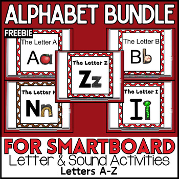 Preview of Alphabet SMART Board Activities BUNDLE Letters A-Z
