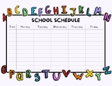 Alphabet School Schedule