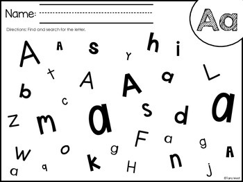 alphabet search and circle sheets by tara west tpt