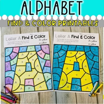 Alphabet Search and Color (26 Alphabet Printables) by Crystal McGinnis