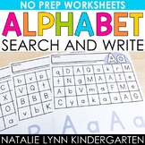 Alphabet Search and Write Worksheets with Alphabet Tracing
