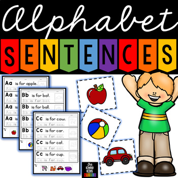 Preview of Alphabet Sentences Flip Book