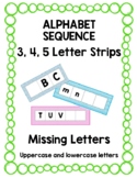 Alphabet Sequence: Missing Letters, Uppercase & lowercase 