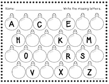 Alphabet Sequence Printables {Winter Theme} by Kinders in NY | TpT