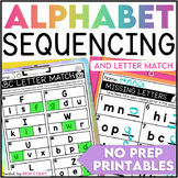 Alphabet Sequencing and Letter Match Printables (NO PREP)