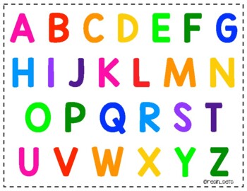 Alphabet Sheet -Uppercase Rainbow by Carly Gravelle | TpT