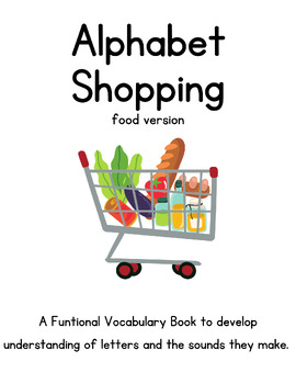 Preview of Alphabet Shopping- Functional Vocabulary Book