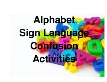 Preview of Alphabet Sign Language Confusion