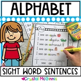 Alphabet Simple Sentences with Sight Words | Alphabet Acti