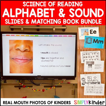 Preview of Science of Reading Alphabet Activities with Mouth Photos Teaching Slides & Books