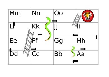 Snake And Ladder Alphabet Worksheets Teaching Resources Tpt