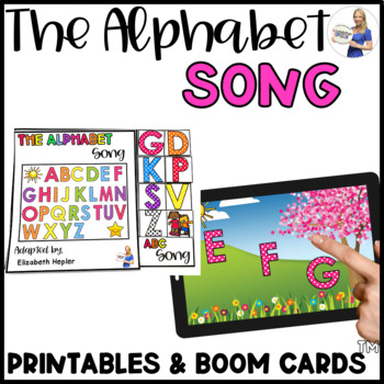 Preview of Alphabet Song (ABC Song) Adaptive Book Unit (with Boom Cards!)