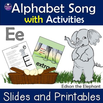 Preview of Alphabet Song Video for Initial Vowel Sound E with No Prep Printable Activities