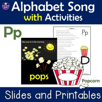 Preview of Alphabet Song Video for Initial Sound /P/ with No Prep Printable Activities