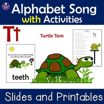Preview of Alphabet Song Video for Initial Sound /T/ with No Prep Printable Activities