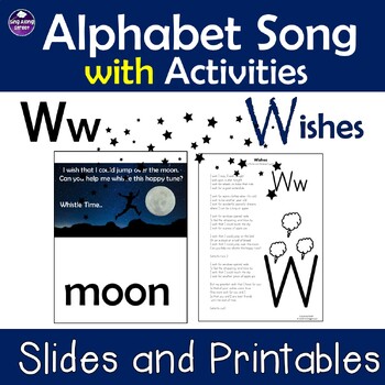 Preview of Alphabet Song Video for Initial Sound of W plus Printable Activities