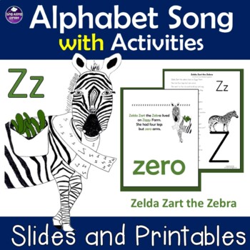 Preview of Alphabet Song Video for Initial Sound of Z plus Printable Activities
