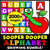 Alphabet Sooper Dooper Bundle! 2000 + Images! Clip art ULT