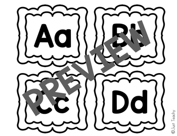 alphabet letter sort for pocket chart uppercase lowercase letters