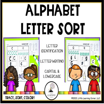 Preview of Alphabet Sort Worksheets | DOLLAR DEALS Sorting Tracing Letters