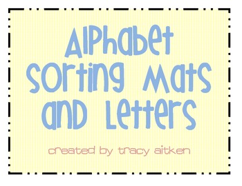 Preview of Alphabet Sorting Mats (Sorting Different Letter Fonts)