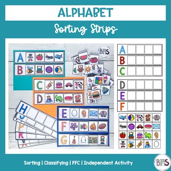 Preview of Alphabet Sorting Strips | Sorting Activity | Beginning Sounds